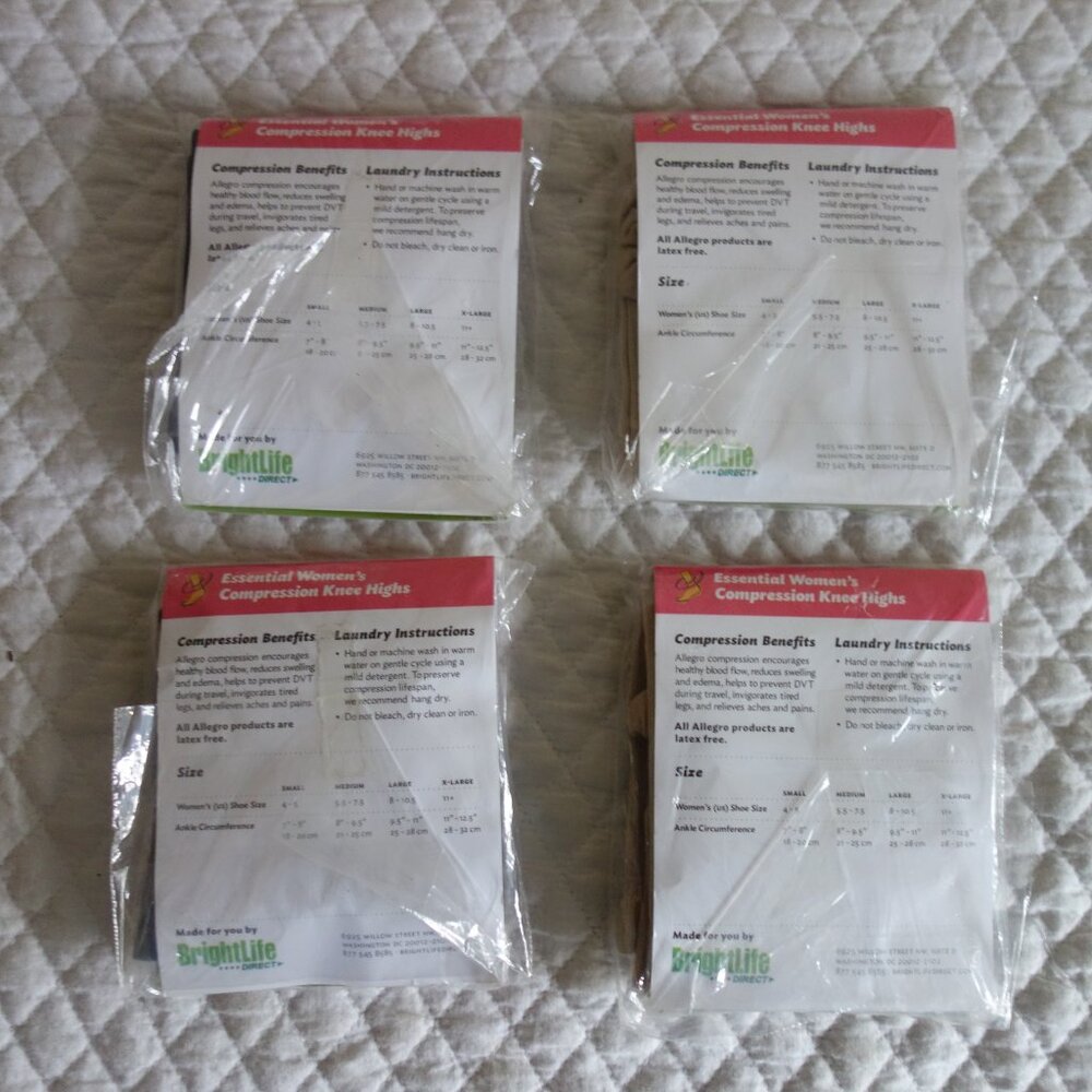 Lot Of 4 Nip Allegro 18-22 Closed Toe Compression… - image 2